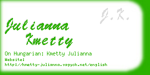 julianna kmetty business card